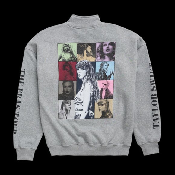 Taylor Swift | The Eras International Tour Grey Quarter Zip | TTPD | New - Picture 3 of 6